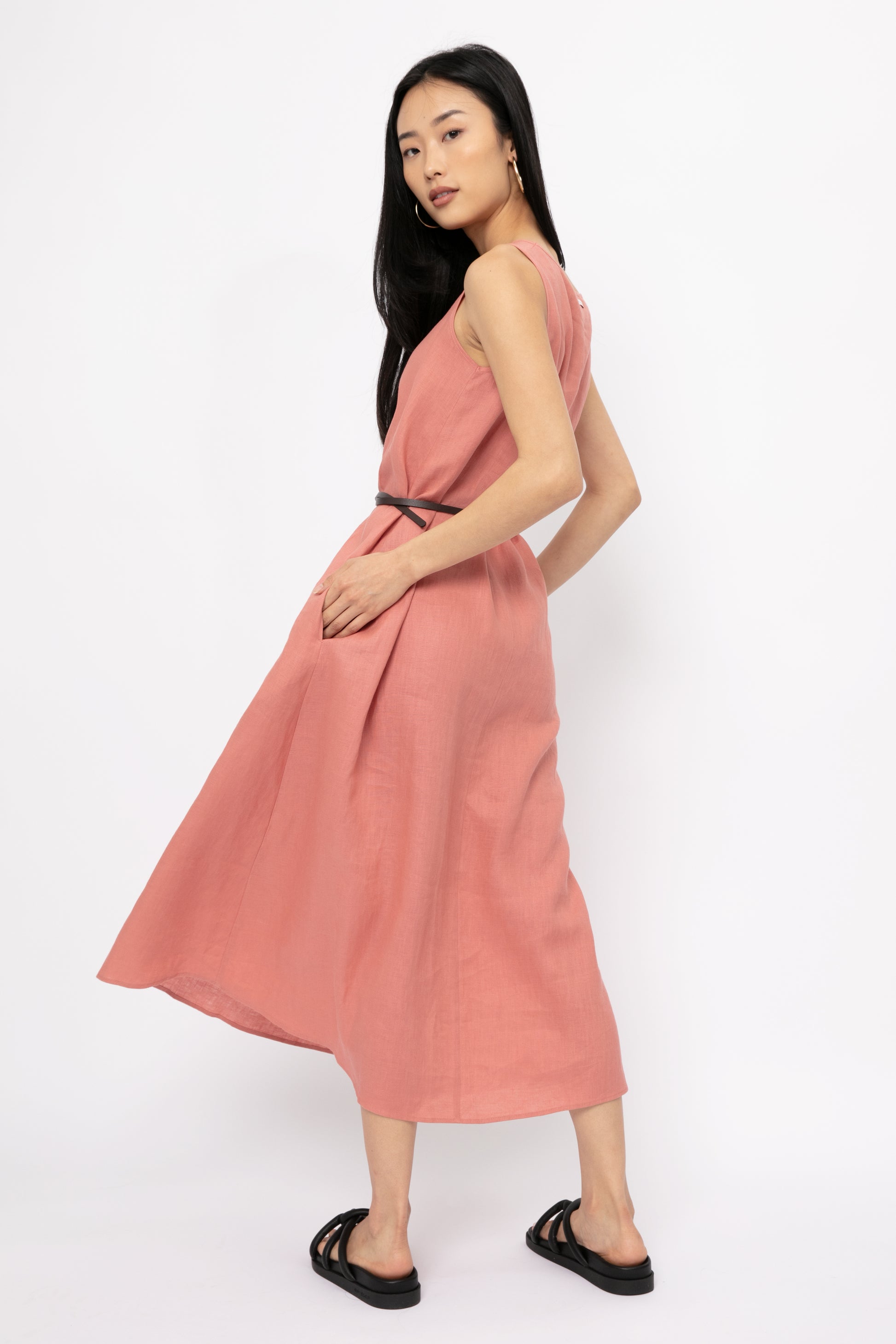MAX MARA LEISURE Francia Dress in Terra Cotta