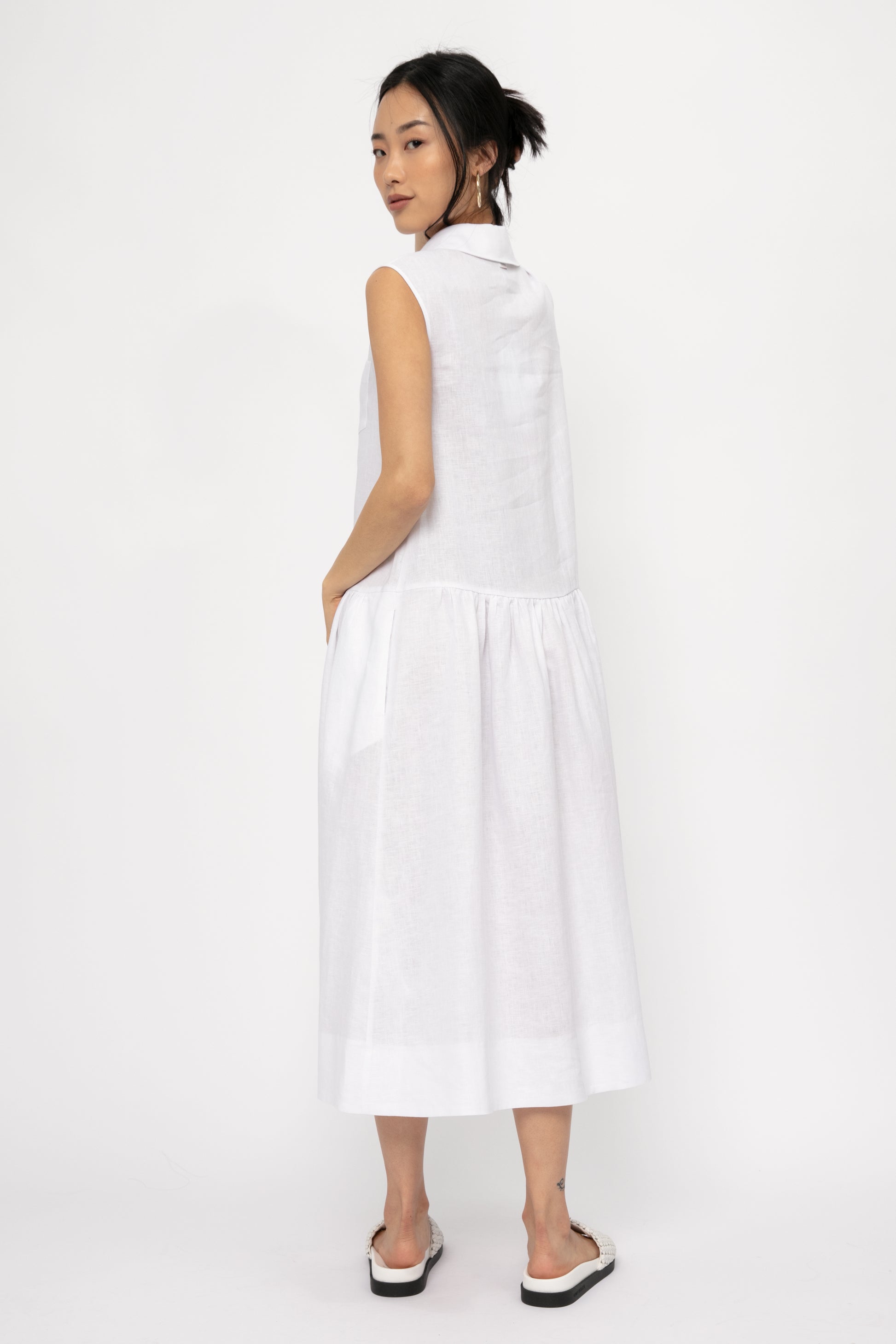 MAX MARA LEISURE Getto Dress in White