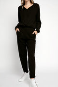 MAX MARA LEISURE Shock Cashmere Track Pant in Black