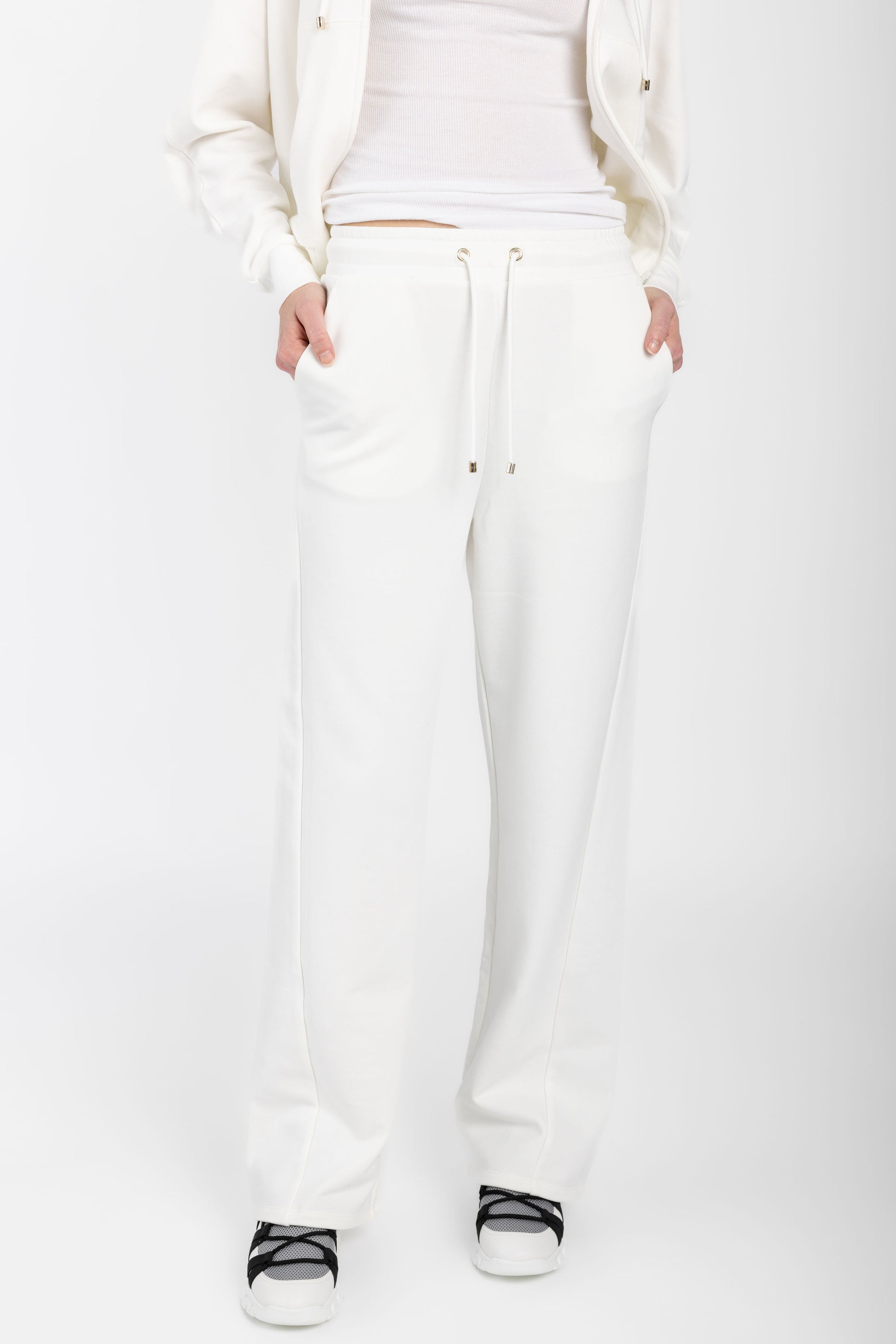 MAX MARA LEISURE Ultra Drawstring Fleece Pant in White