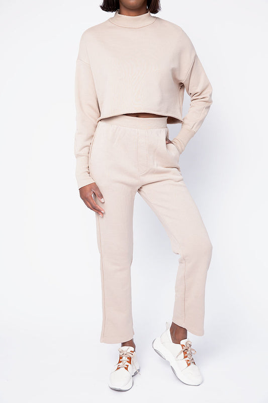 NSF Clarence Relaxed Track Pants in Bisquet