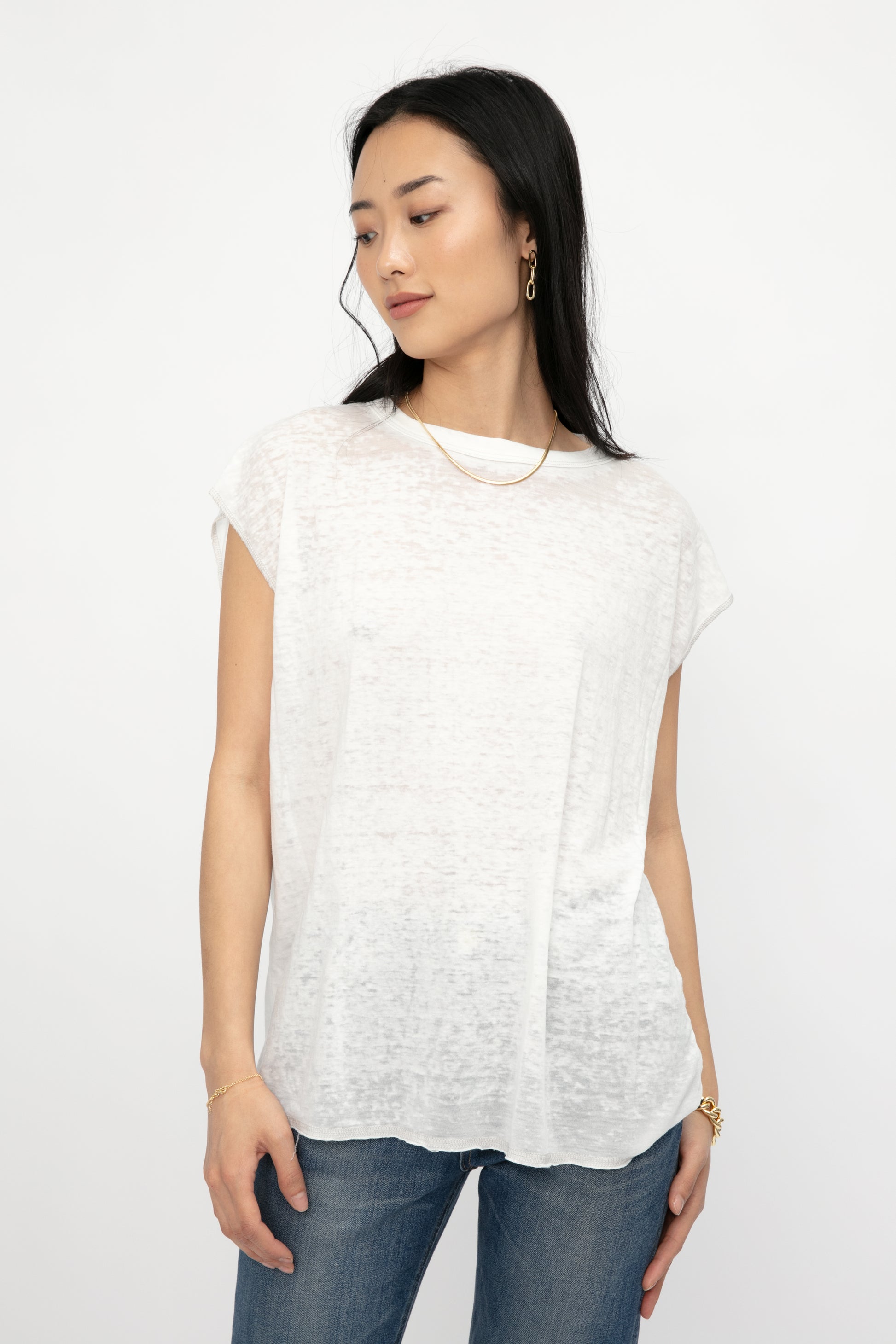 NSF Harley Boyfriend Tee in White