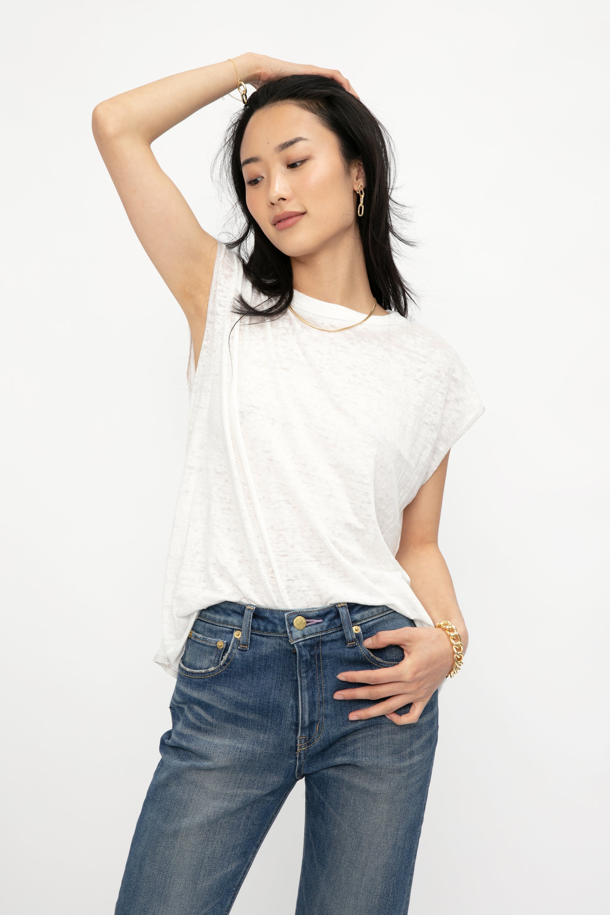 NSF Harley Boyfriend Tee in White