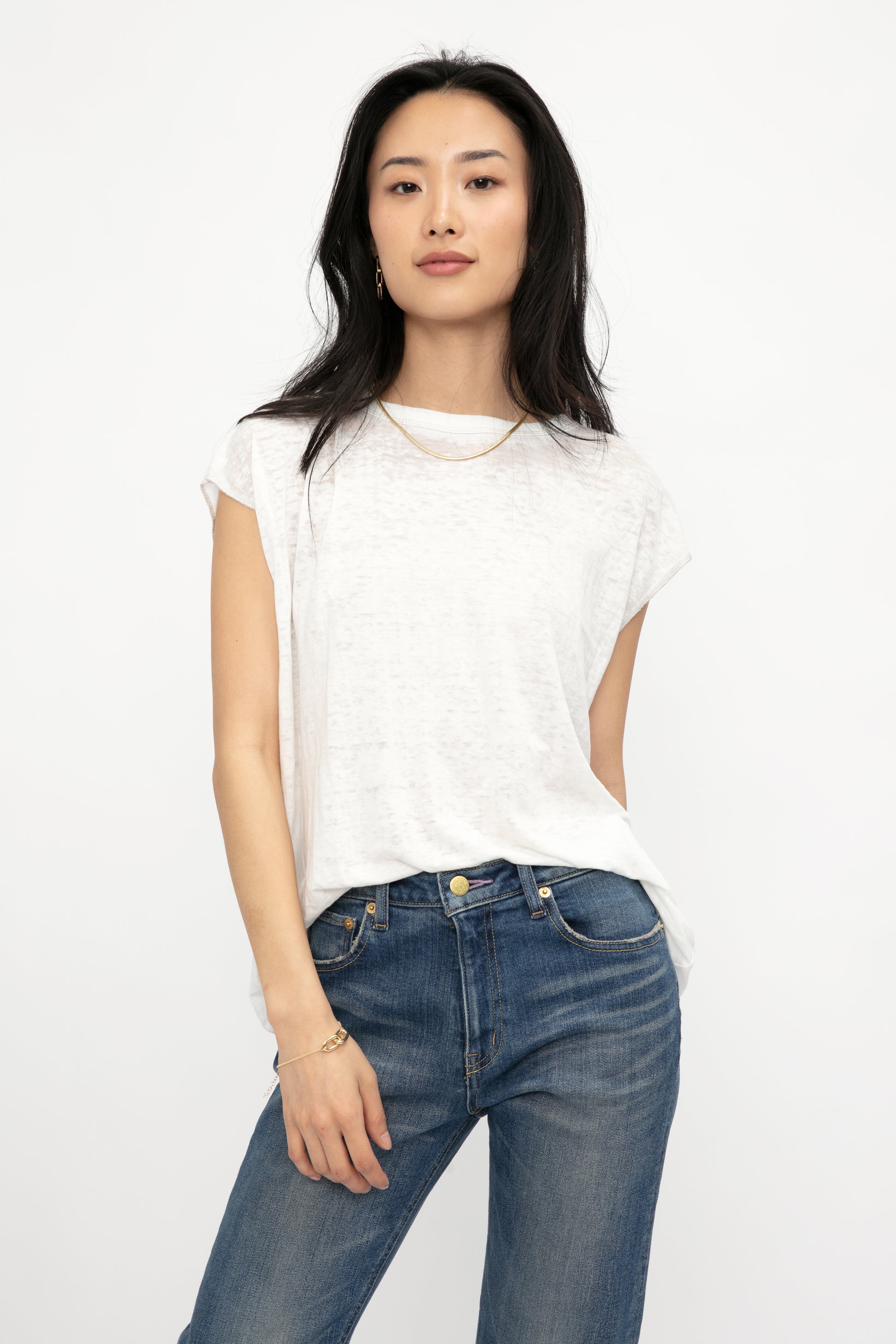 NSF Harley Boyfriend Tee in White