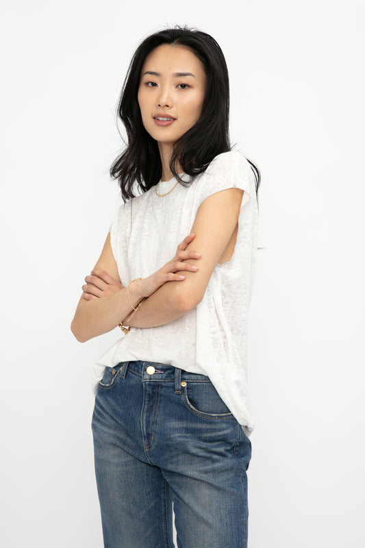 NSF Harley Boyfriend Tee in White