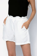 NSF Joey Elastic Waist Easy Short in White