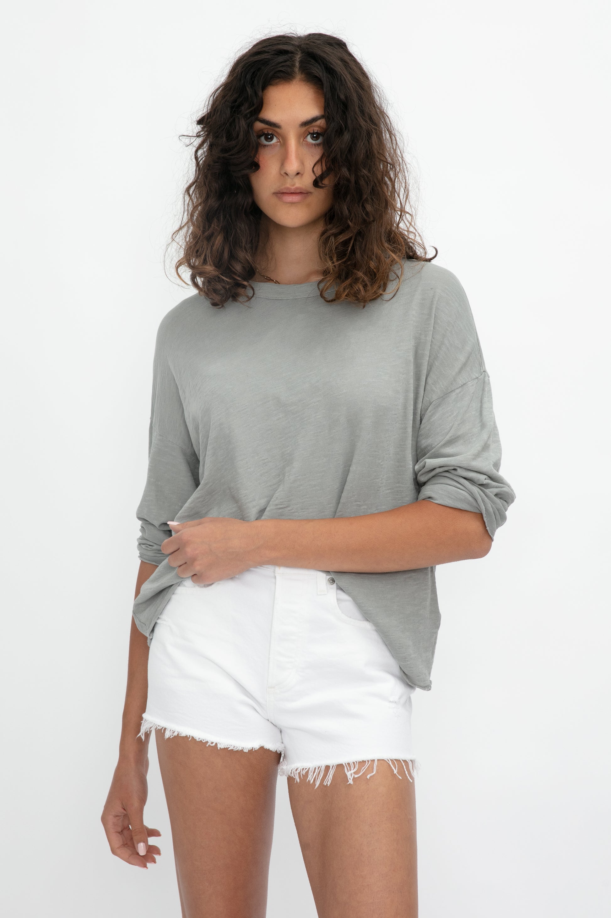 NSF Loffler Jersey Tee in Pigment Shale