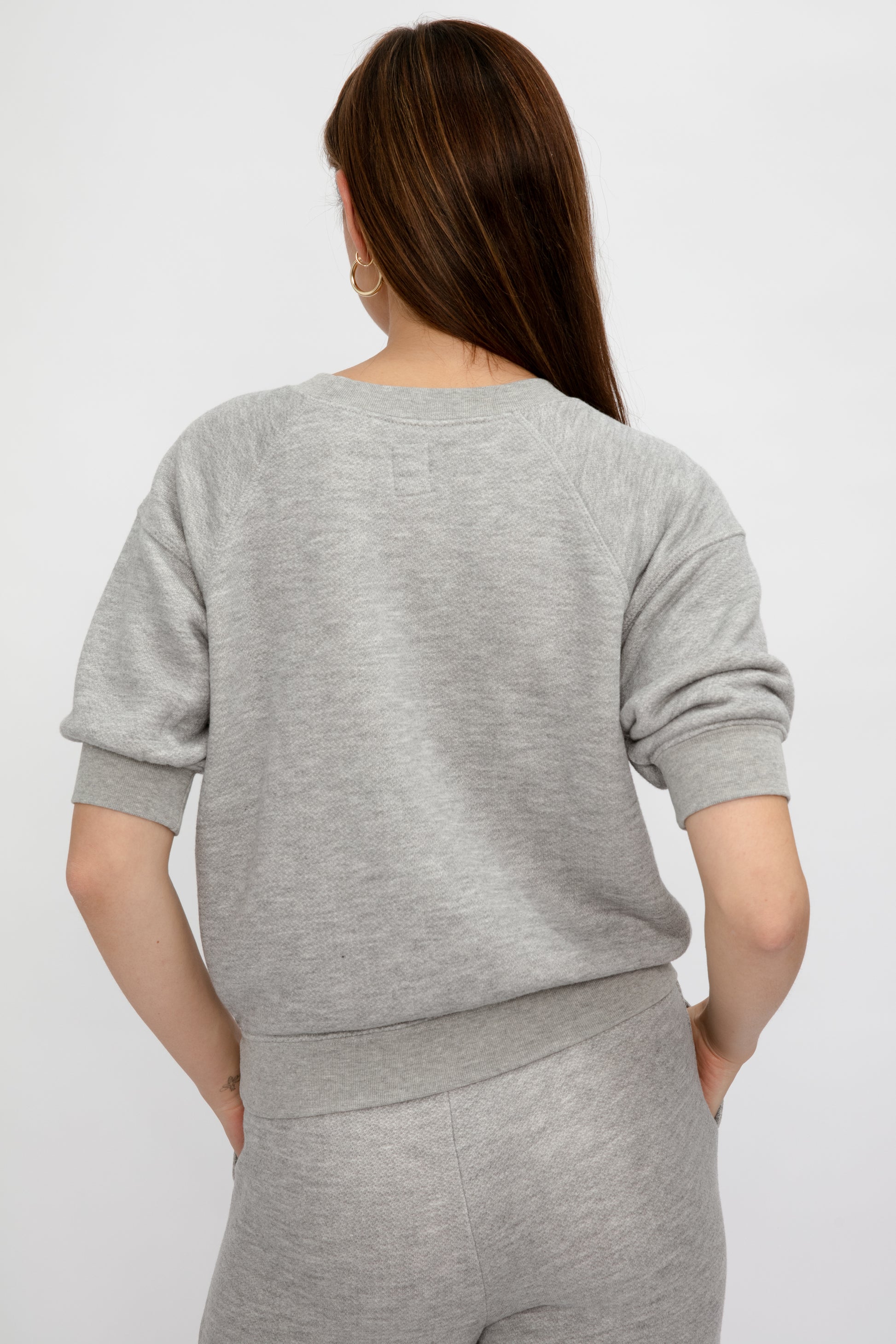 NSF Minnie Short Sleeve Pullover in Heather Grey