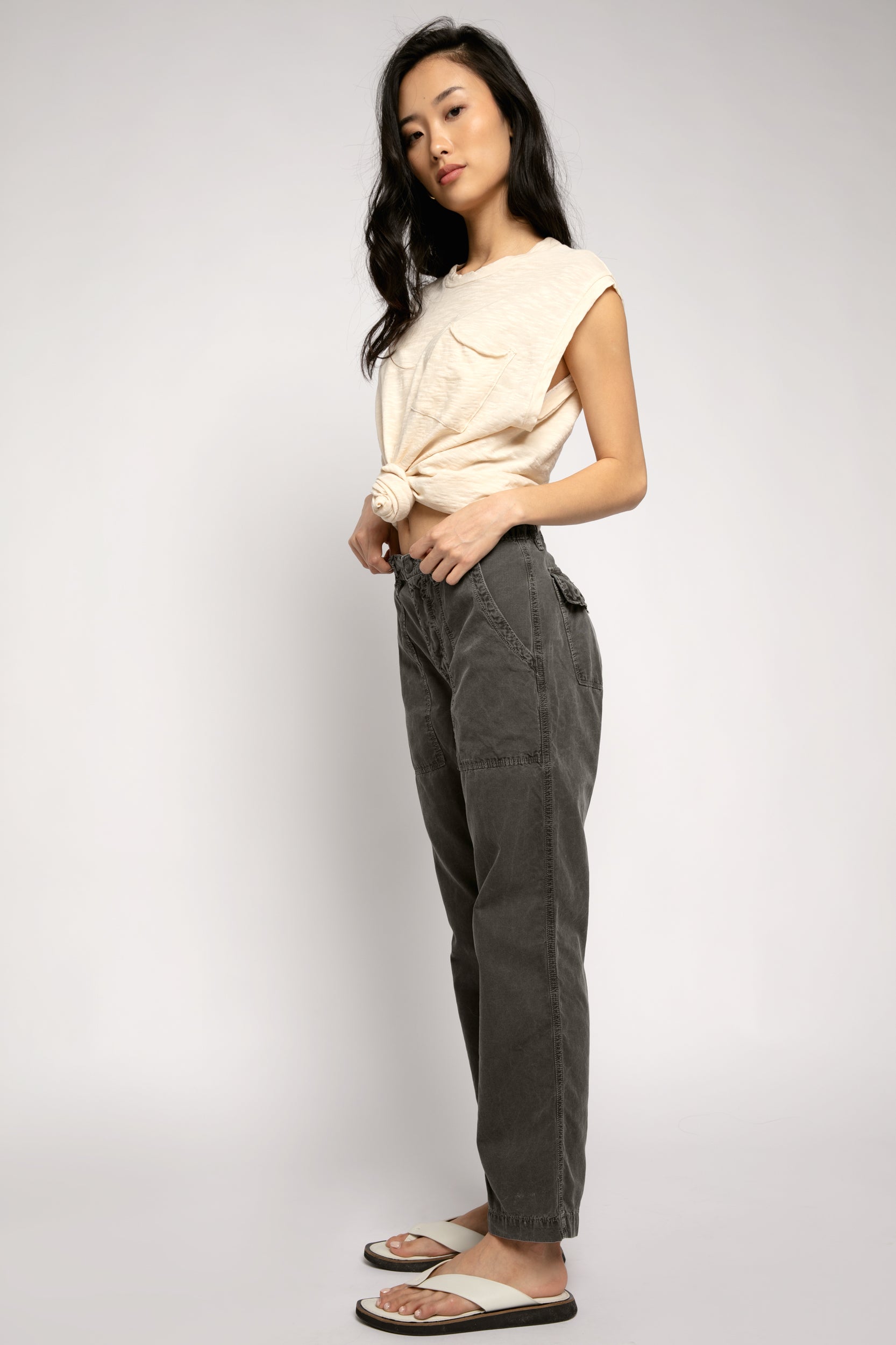 NSF Phillipe Slouchy Trouser Pant in Pigment Black
