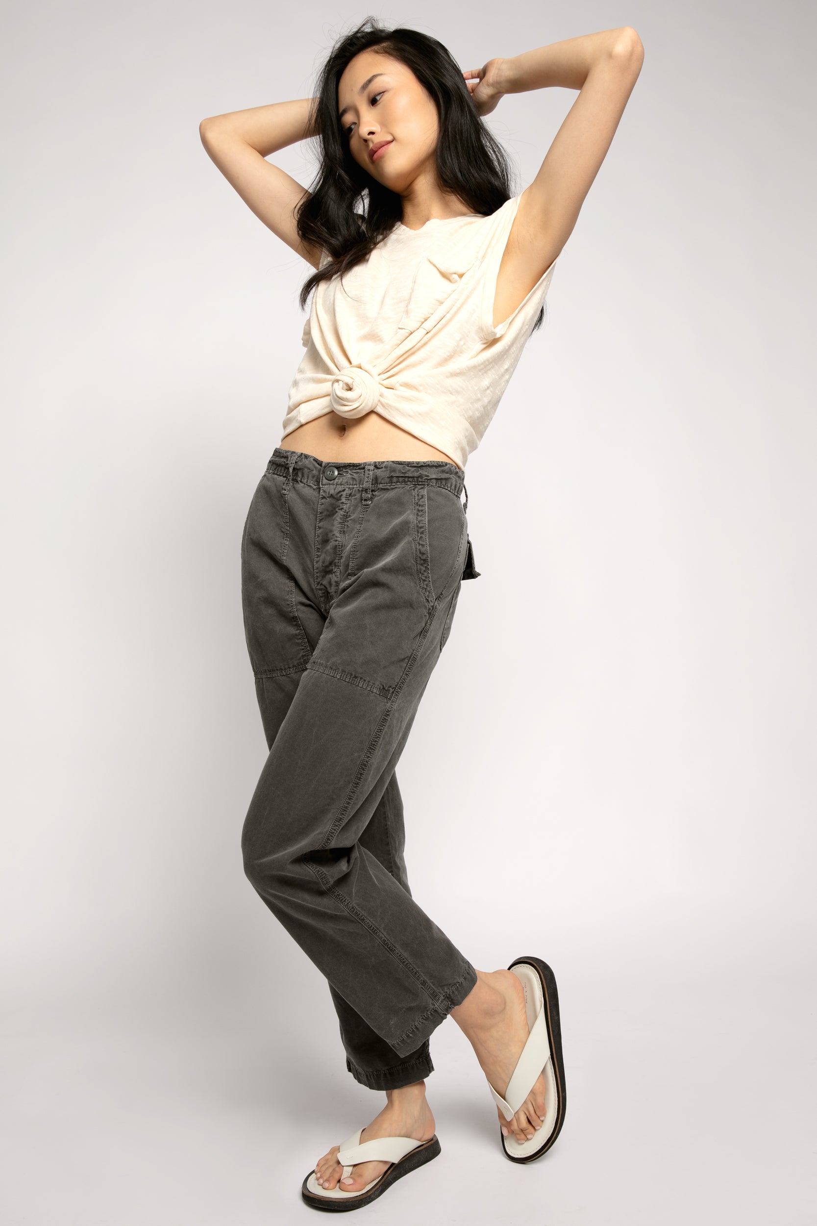 NSF Phillipe Slouchy Trouser Pant in Pigment Black