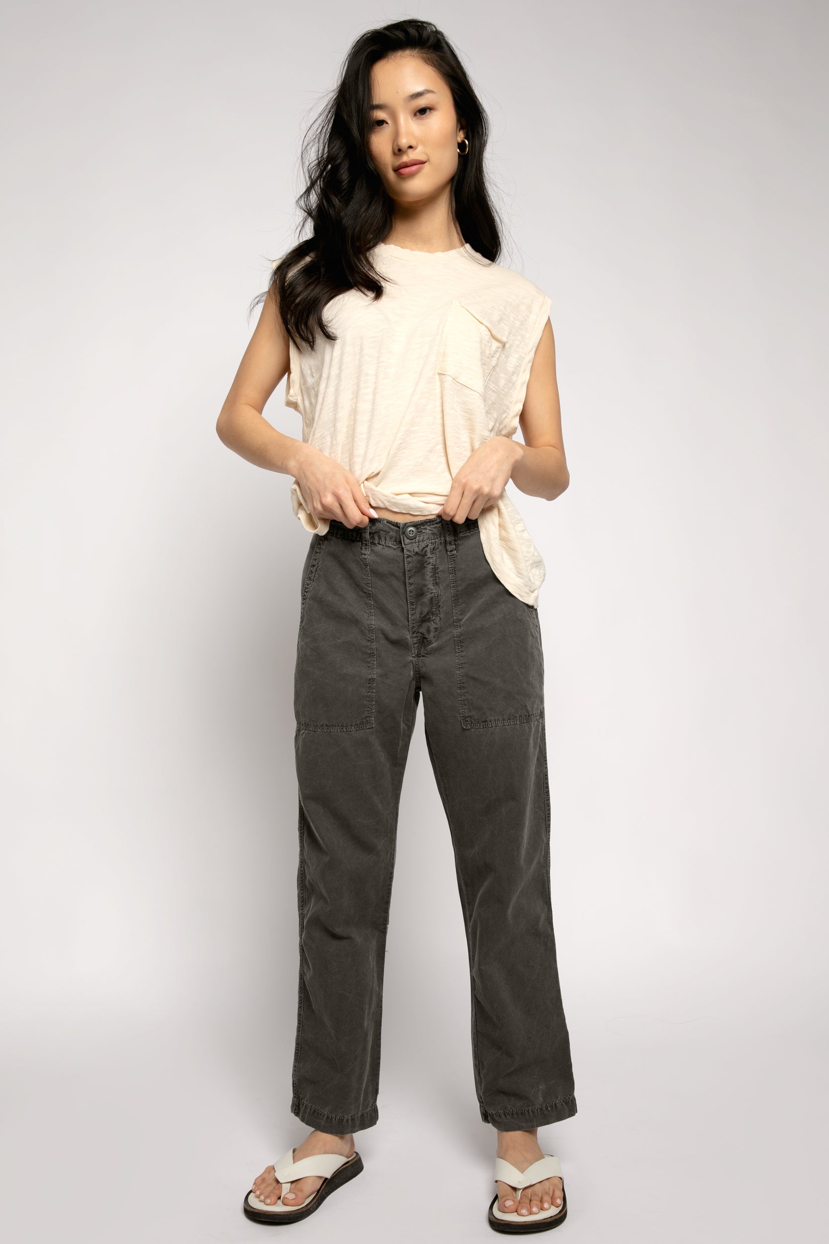 NSF Phillipe Slouchy Trouser Pant in Pigment Black