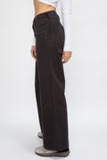 NSF Selena Wide Leg Pant in Pigment Black