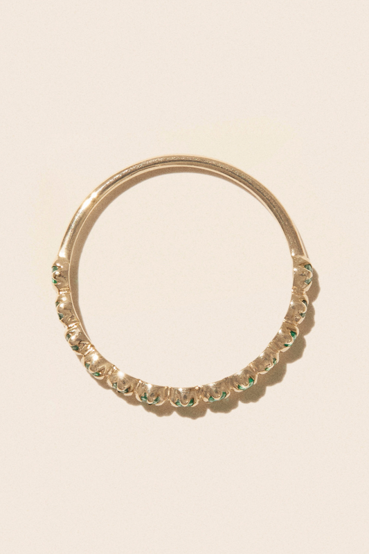 PASCALE MONVOISIN Ava N°2 Ring with Emeralds in Yellow Gold