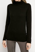 PAYCHI GUH Cozy Luxe Funnel Sweater in Black
