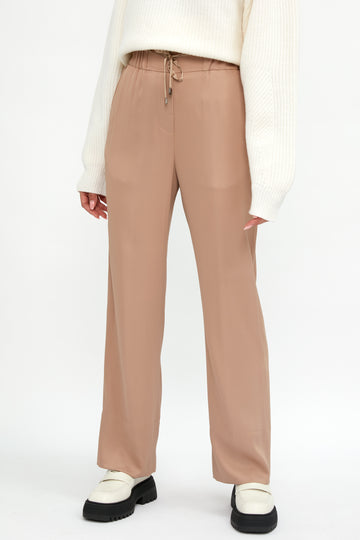PESERICO Drawstring Pant in Sepia