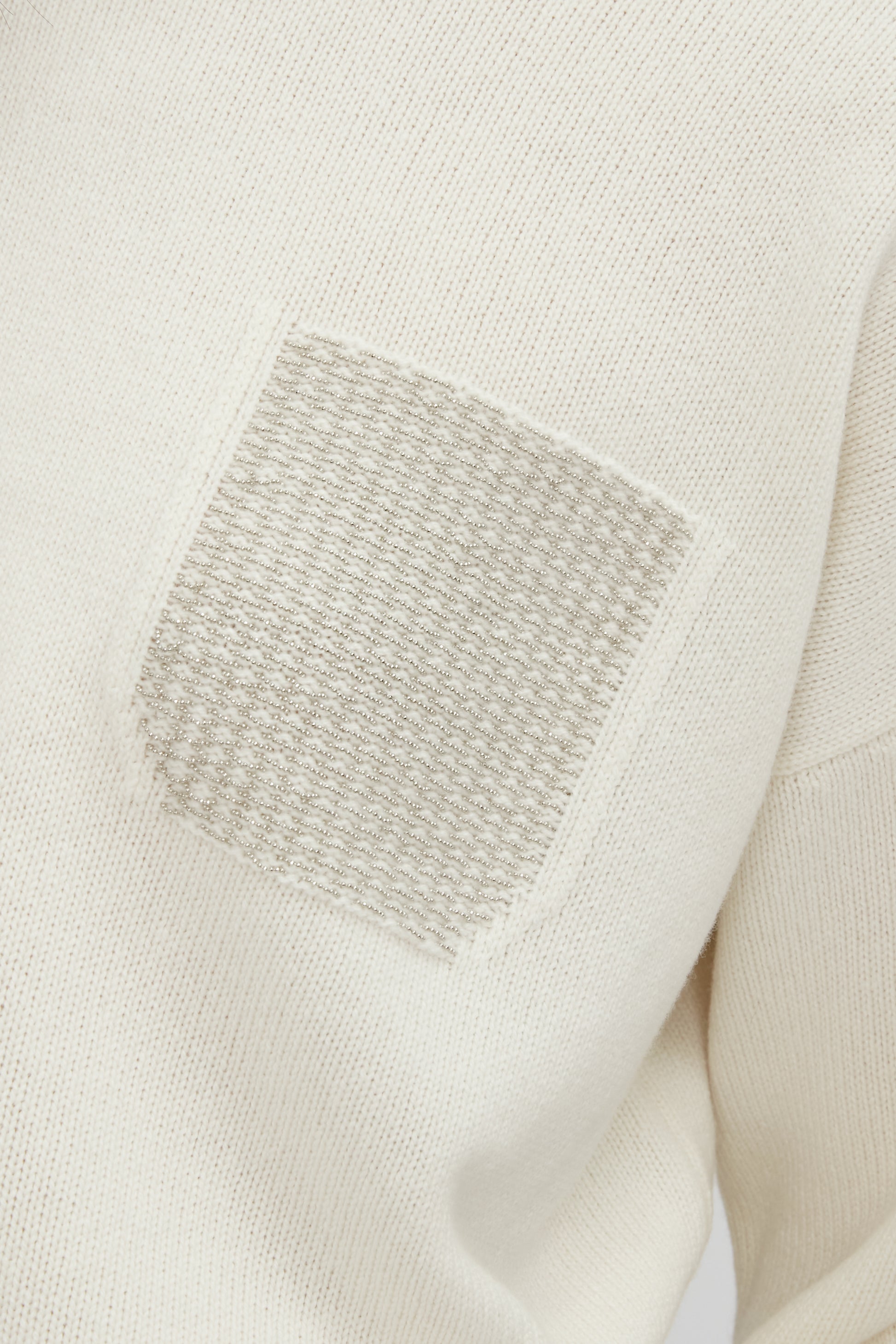PESERICO Wool Silk Cashmere Sweater in First Snow