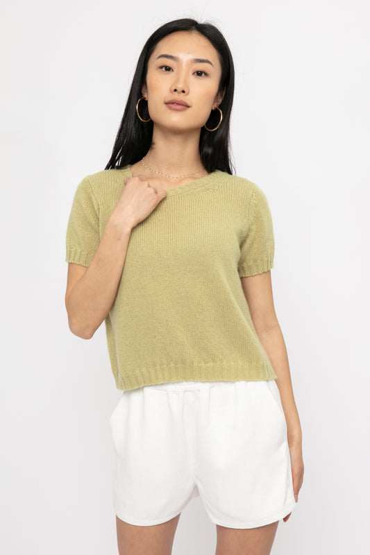 PRIVATE 0204 Cashmere Top in Kiwi