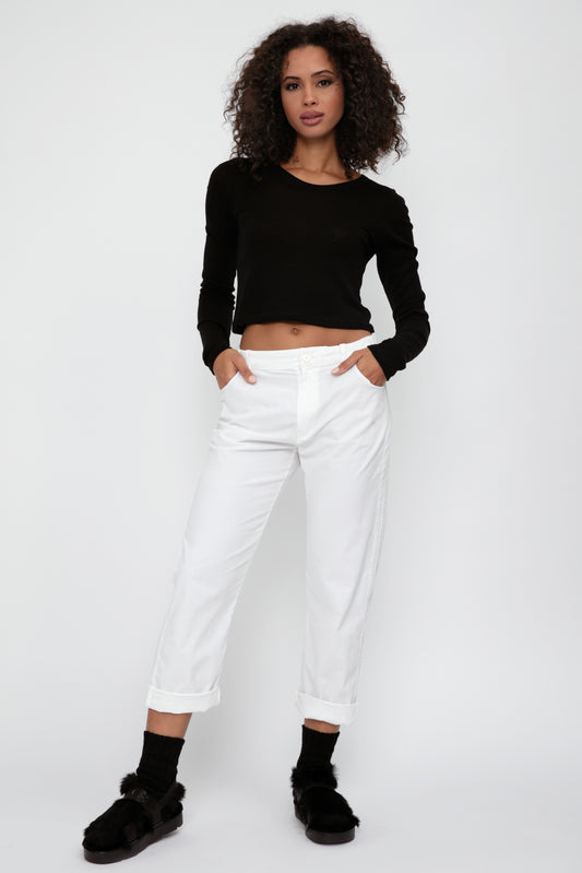 PRIVATE 0204 Cotton Corduroy Trouser in White