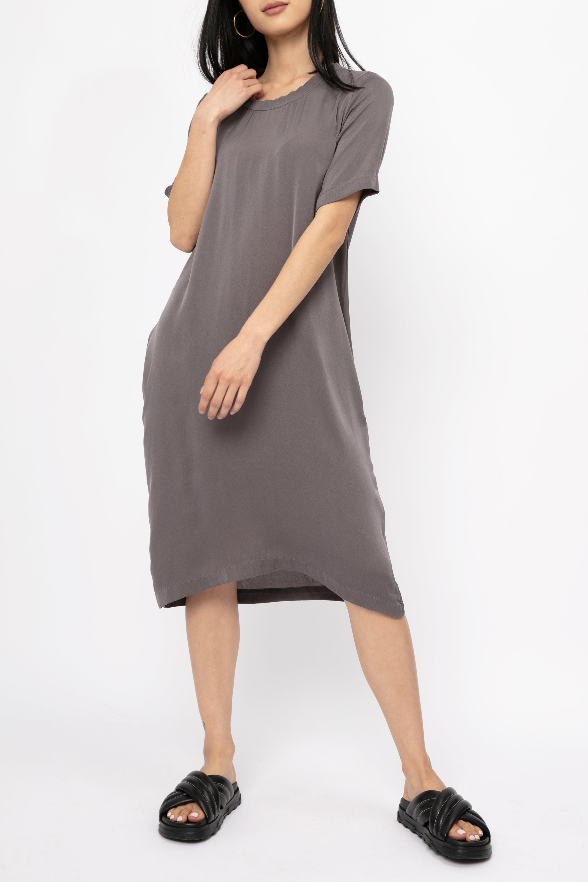 PRIVATE 0204 Silk Dress in Old Café