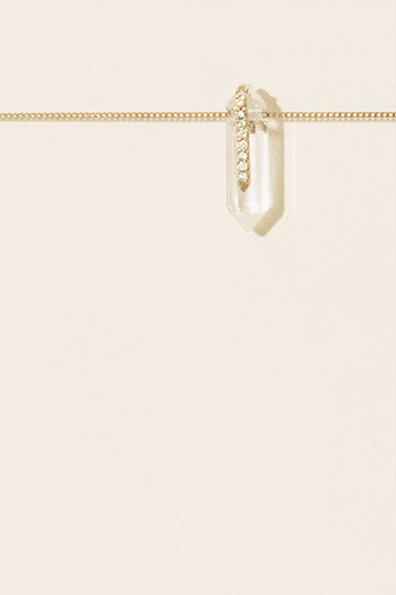 PASCALE MONVOISIN Moon No 1 Necklace in Rose Gold with Crystal Diamond Pendant