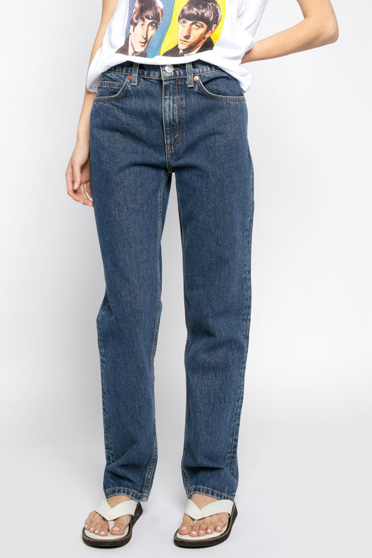 RE/DONE 70s Straight Jean in Rustic Indigo