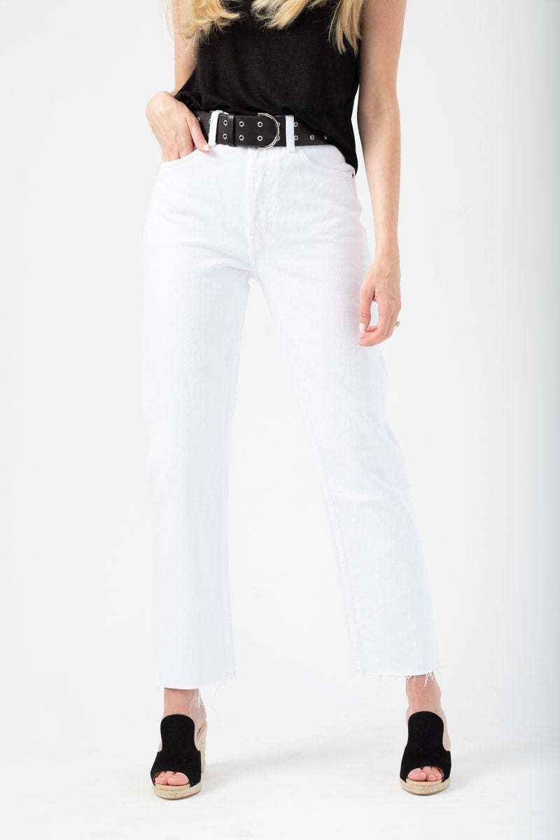 RE/DONE High Rise Stove Pipe in White