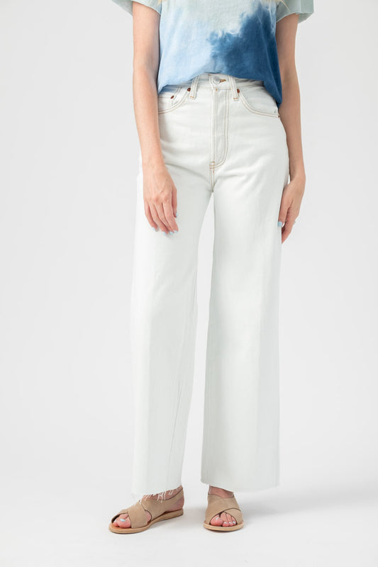 RE/DONE Wide Leg Crop Jean in Bleach Light