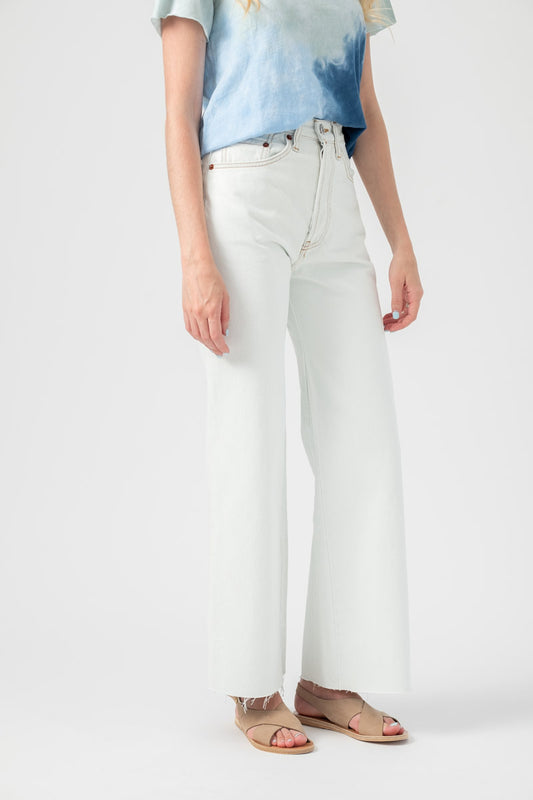 RE/DONE Wide Leg Crop Jean in Bleach Light