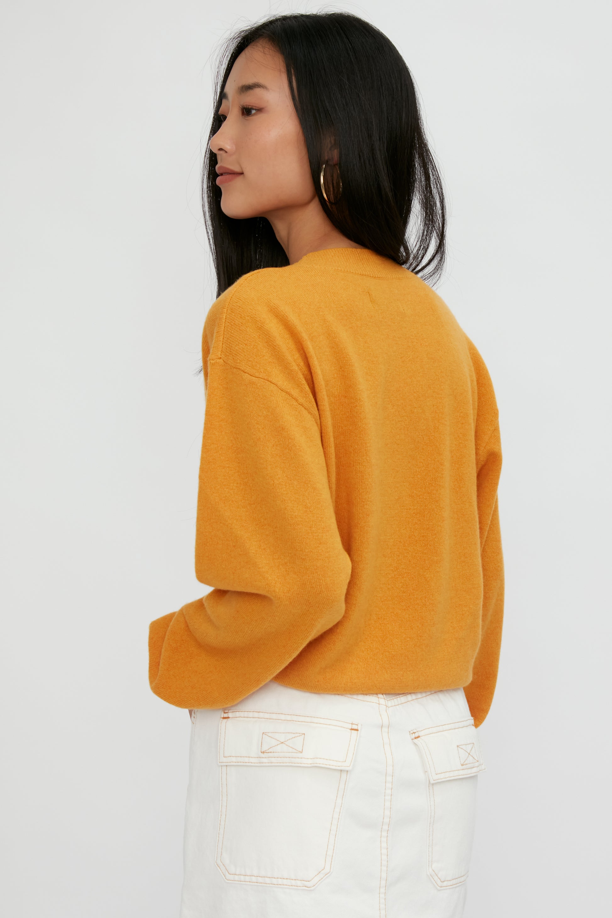 RTA Alba Cropped Sweater in Honey