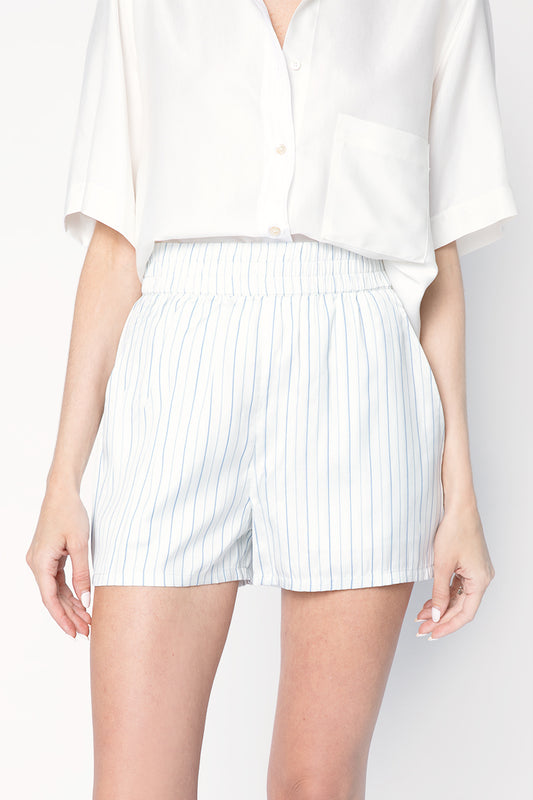 RTA Edwinna Pajama Short in White Striped