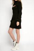 RTA Jady Cropped Sweater with Dress in Black