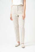 RAG & BONE Poppy High Waisted Pant in Ivory Check
