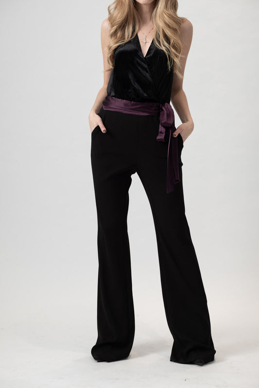 RAMY BROOK Nina Jumpsuit in Black / Merlot