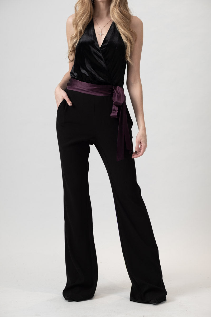 RAMY BROOK Nina Jumpsuit in Black / Merlot