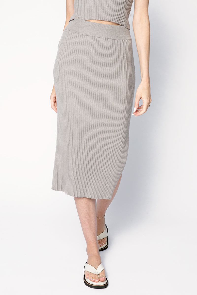 SABLYN Debs Fitted Skirt in Fog