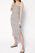 SABLYN Debs Fitted Skirt in Fog