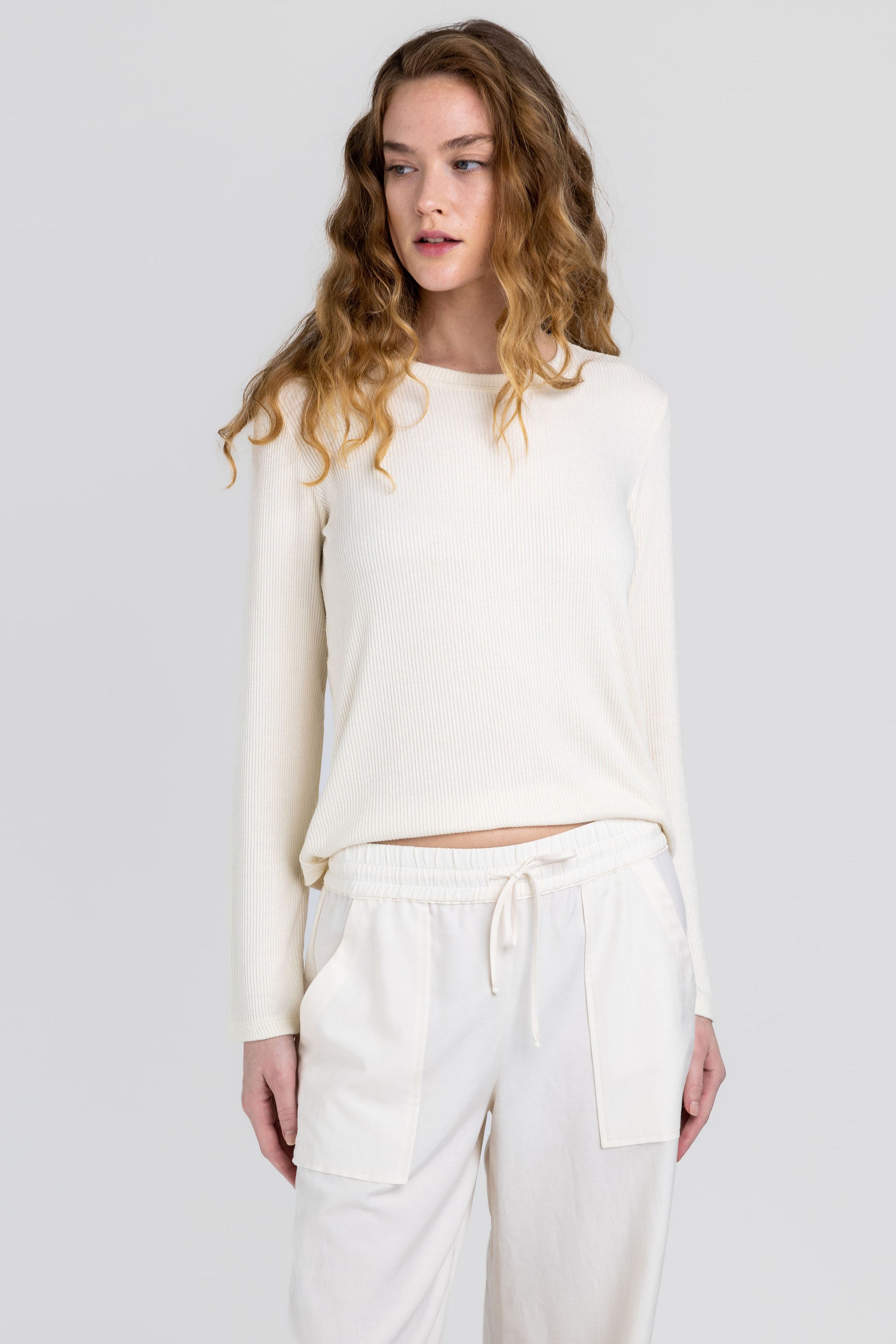 SABLYN Ryder Rib Knit Top in Gardenia