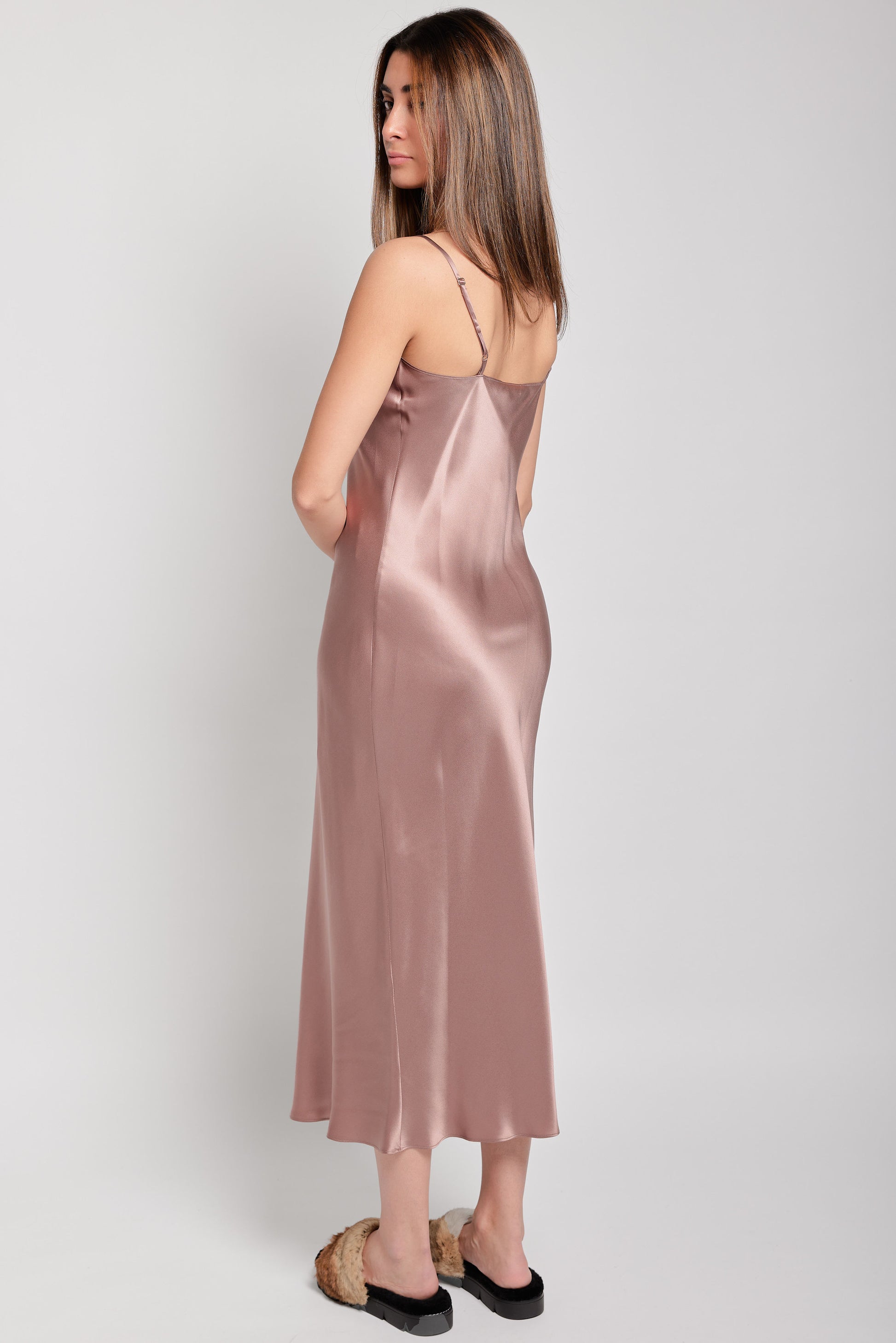SABLYN Taylor Silk Dress in Mink