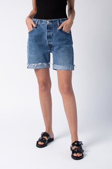 RE/DONE 90s Relaxed Short in Indigo