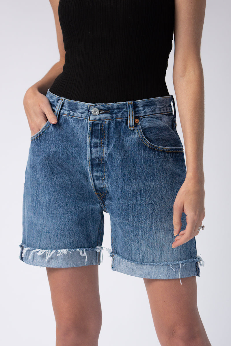 RE/DONE 90s Relaxed Short in Indigo