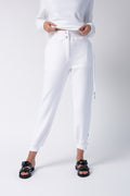 THE RANGE Knit Snap Track Pants in White