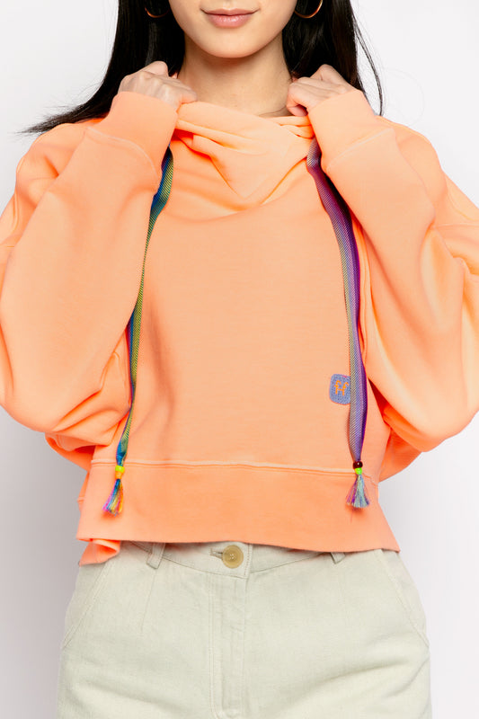 FORTE FORTE Cotton Hoodie in Light Orange