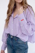 DENIMIST Mayfield Shirt in Purple Candy Stripe