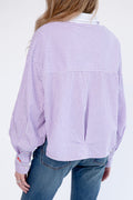 DENIMIST Mayfield Shirt in Purple Candy Stripe