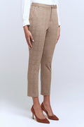 L'AGENCE Ludivine Trouser in Honey/Ginger Plaid