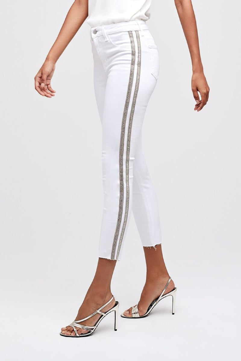 Margot High Rise Double Crystal in Blanc