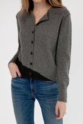 PAYCHI GUH Cardigan in Thunder Black