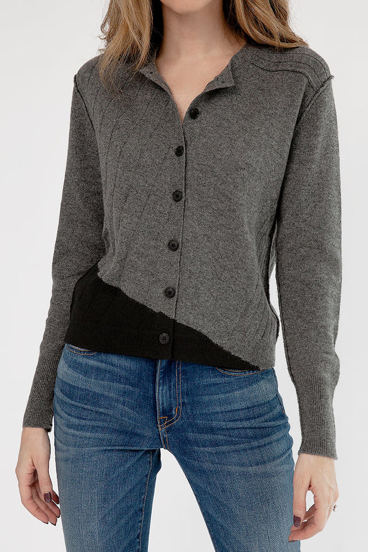 PAYCHI GUH Cardigan in Thunder Black