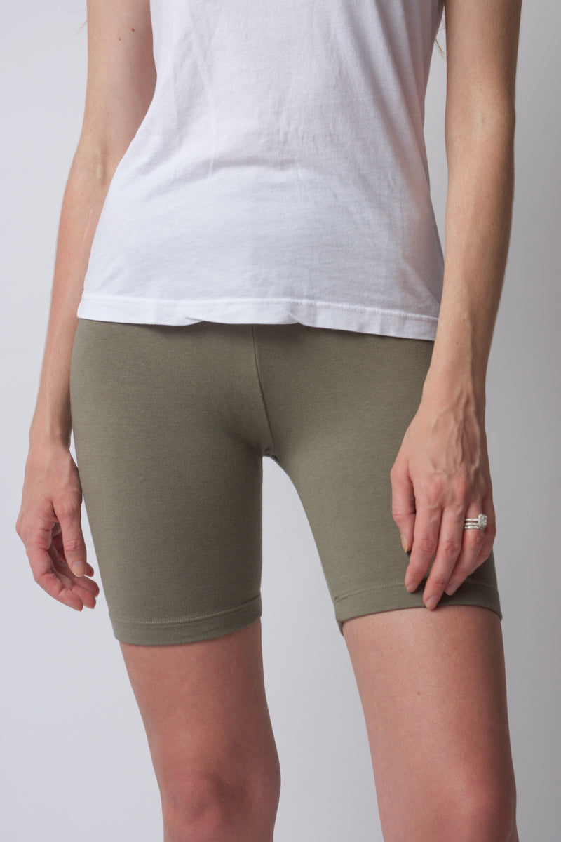 COTTON CITIZEN Milan Biker Short in Moon Rock