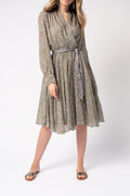 FORTE FORTE Eagle Print Cotton Silk Voile Dress